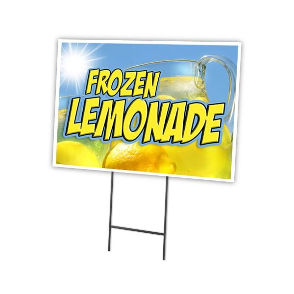Signmission Frozen Lemonade Yard Sign & Stake outdoor plastic coroplast window, C-1824-DS-Frozen Lemonade C-1824-DS-Frozen Lemonade - main